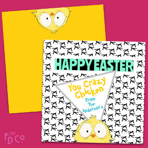 Funny “Happy Easter You Crazy Chicken” Easter Holiday Card
