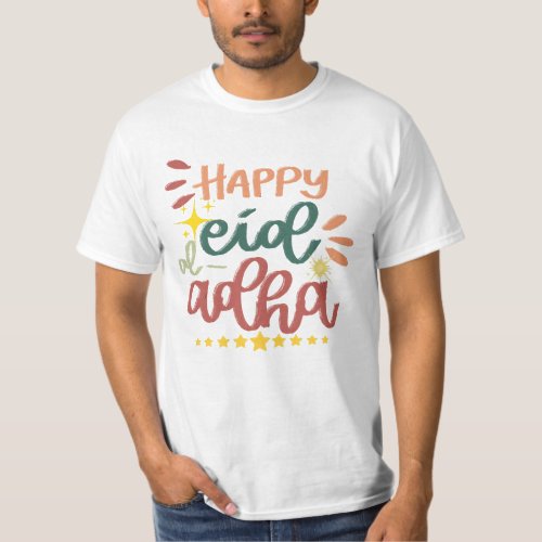 Funny happy eid al adha moubarak Muslims 2023  T_Shirt