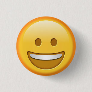 Funny happy emoji button