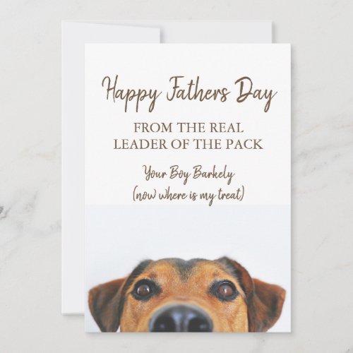 Funny Happy Fathers Day From Dog Photo Holiday Car