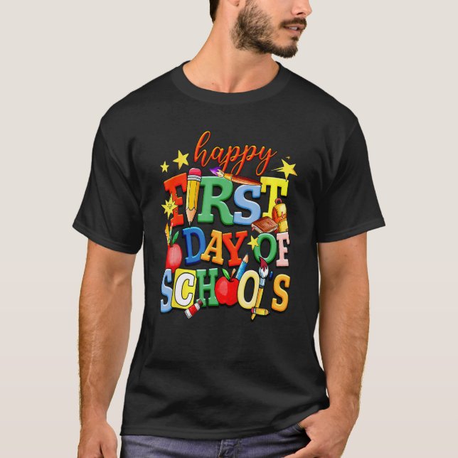 Funny Happy First Day Of School Welcome Back To Sc T-Shirt (Front)