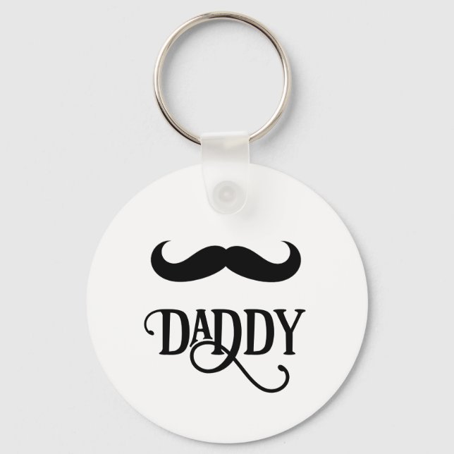 Funny Happy First Fathers Day Daddy custom  Keychain (Front)