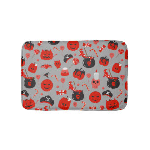 Funny Happy Halloween Ghost Personalized Bath Mat