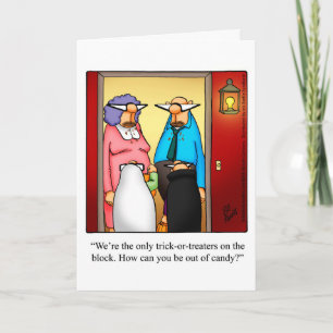 Funny Happy Halloween Greeting Card