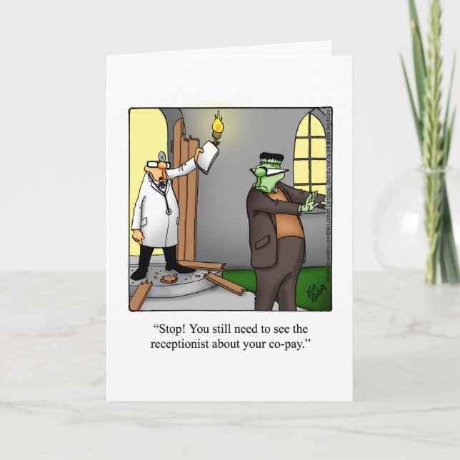 Funny Happy Halloween Greeting Card (Front)