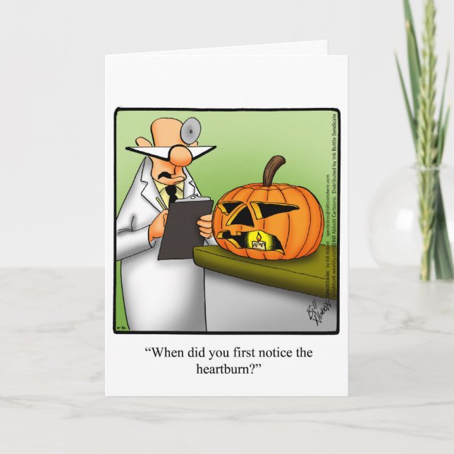 Funny Happy Halloween Greeting Card (Front)