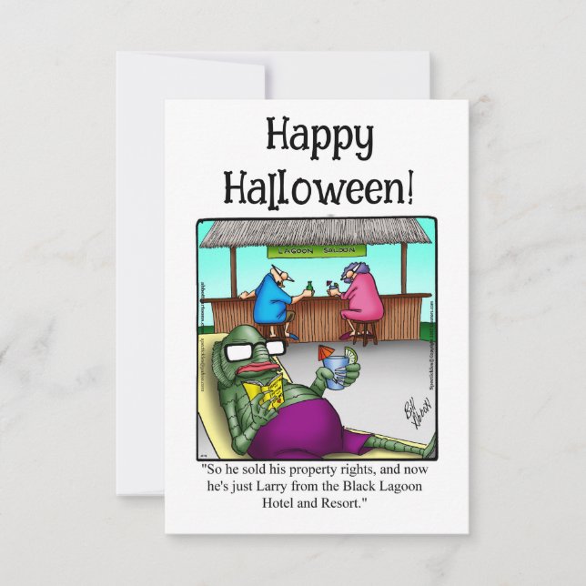 Funny Happy Halloween Humor Greeting Card  (Front)