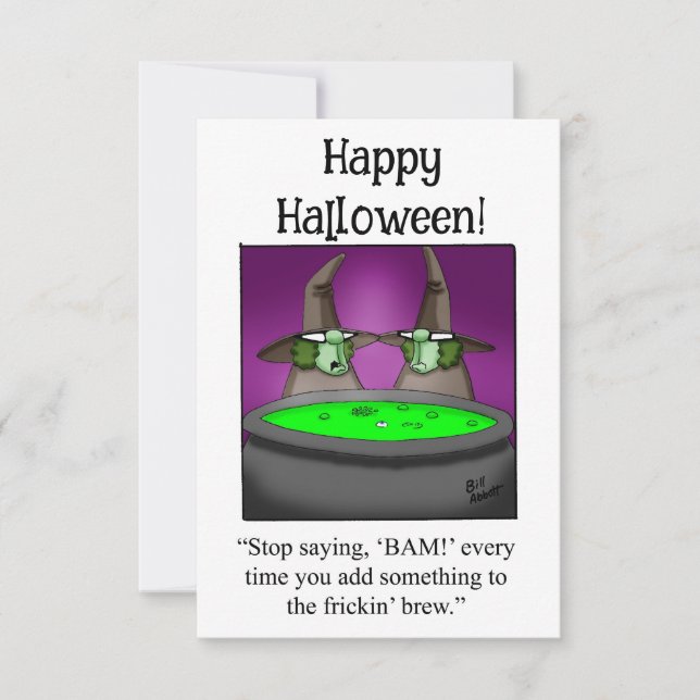 Funny Happy Halloween Humor Greeting Card  (Front)