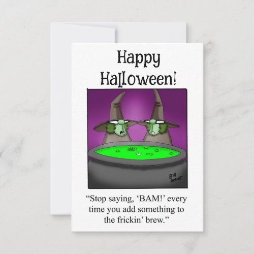 Funny Happy Halloween Humor Greeting Card 