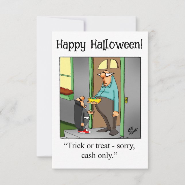 Funny Happy Halloween Humor Greeting Card  (Front)