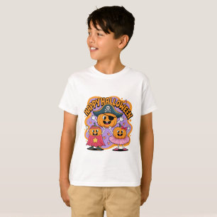 Funny Happy Halloween Pumpkin Kids T-Shirt