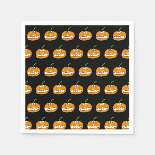 funny Happy Halloween pumpkin Napkins