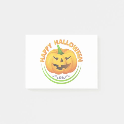 Funny Happy Halloween Scary Pumpkin Post_It Notes