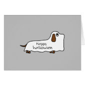 Funny Happy hallowiener wiener dog ghost halloween (Front Horizontal)