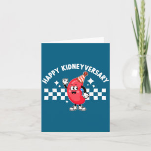 Funny Happy Kidney Versary Pun Organ Card