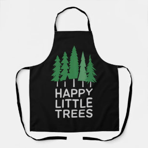 Funny Happy Little Trees Gifts Camping  Apron