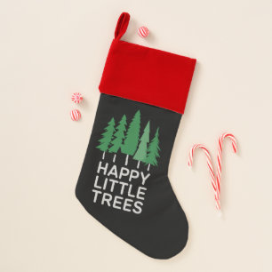 Funny Happy Little Trees Gifts Camping Christmas Stocking