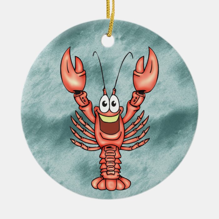 Funny Happy Lobster Ornaments