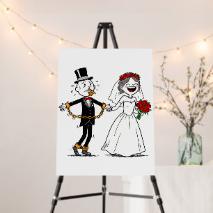 Funny happy marriage Invitation Foam Board