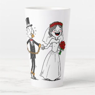 Funny happy marriage latte mug