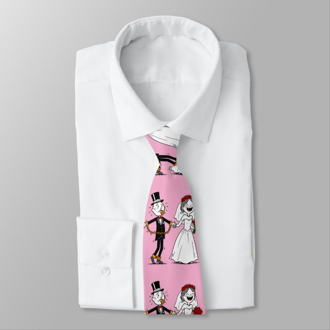 Funny happy marriage neck tie (Tied)