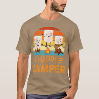 Funny Happy Marshmallow Camper Cute For Kids Women T-Shirt