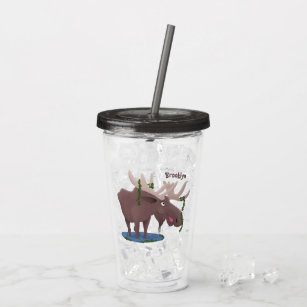 Creative Cartoon Antler Baby Cups Straw