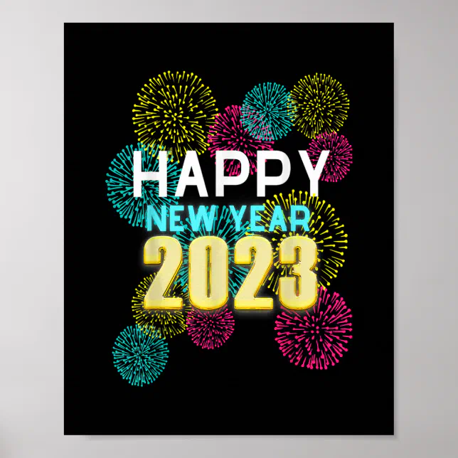 Funny Happy New Year 2023 New Years Eve Party Coun Poster | Zazzle