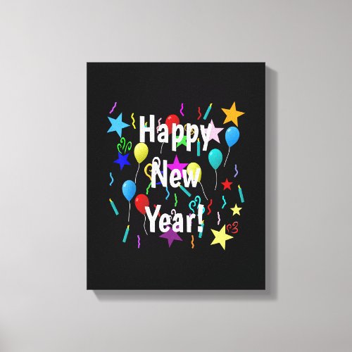 Funny Happy New Year Eve 2023 Party Decorations Ce Canvas Print