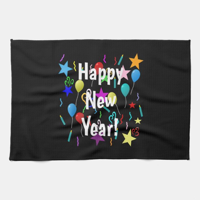 Funny Happy New Year Eve 2023 Party Decorations Ce Kitchen Towel (Horizontal)