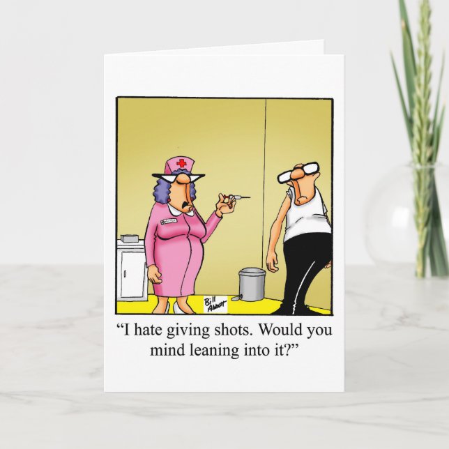 Funny Happy Nurses Day Greeting Card (Front)
