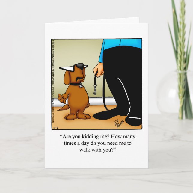 Funny Happy Pet Owner's Day Greeting Card (Front)