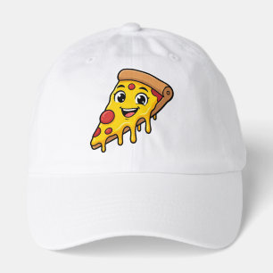 Funny Happy Pizza Slice with Stretchy Cheese Cute Hat