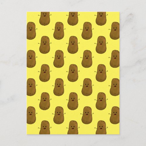 Funny Happy Potatoes Postcard