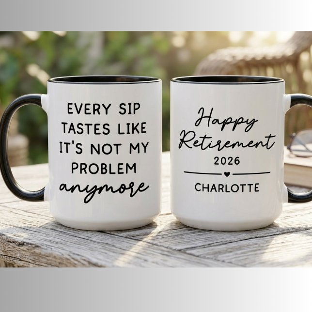 Funny Happy Retirement 2026 Personalized Mug (Creator Uploaded)