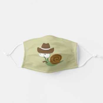 Funny Happy Snails To You Snail Adult Cloth Face Mask by Egg_Tooth at Zazzle