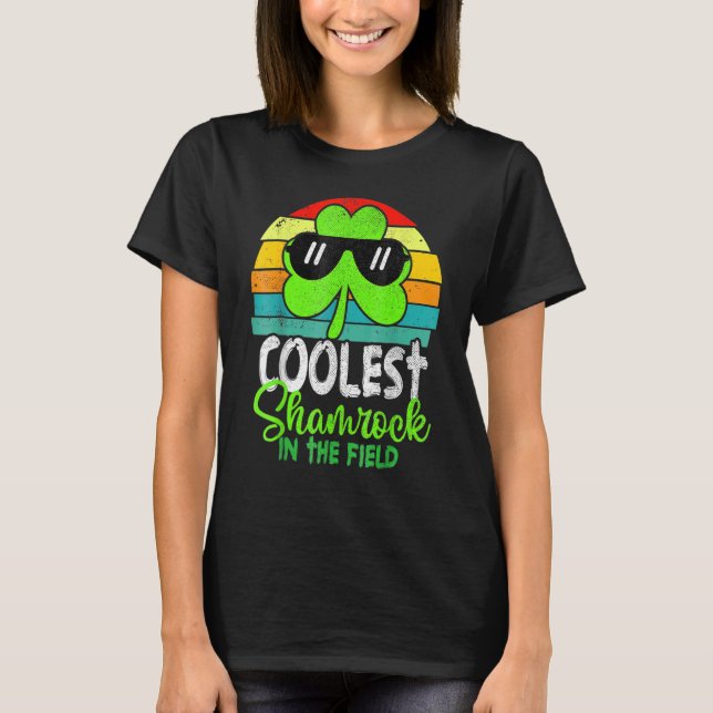 Funny Happy St Patricks Day Cutest Shamrock In The T-Shirt (Front)