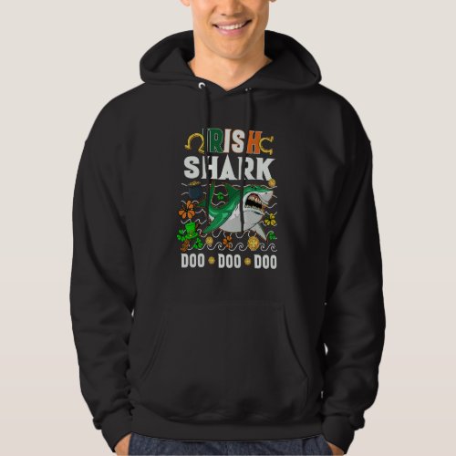 Funny Happy St Patricks Day Shark Graphic Hoodie