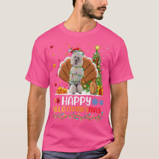Funny Happy Standard Poodle Dog HelloThanksMas  T-Shirt