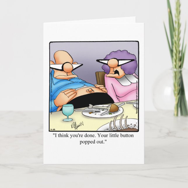 Funny Happy Thanksgiving Greeting Card (Front)
