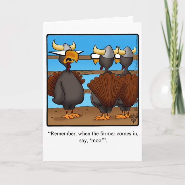 Funny Happy Thanksgiving Greeting Card (Front)