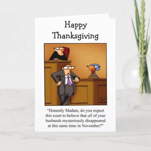 Funny Happy Thanksgiving Greeting Card