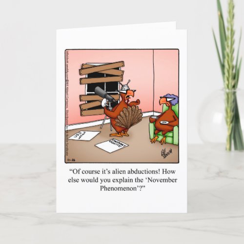 Funny Happy Thanksgiving Humor Greeting Card