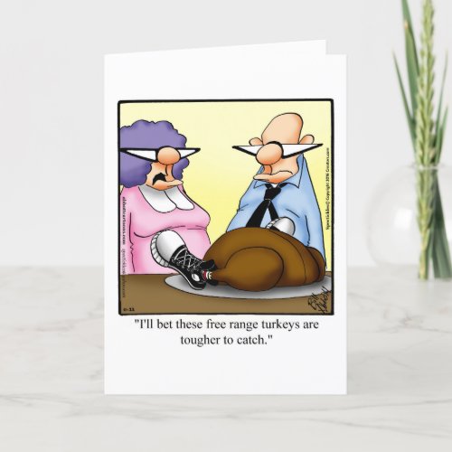 Funny Happy Thanksgiving Humor Greeting Card