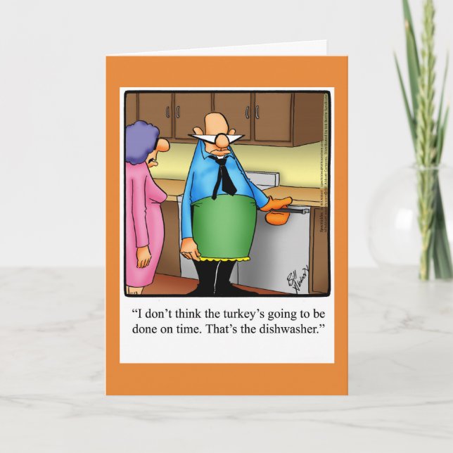 funny Happy Thanksgiving Humor Greting Card (Front)