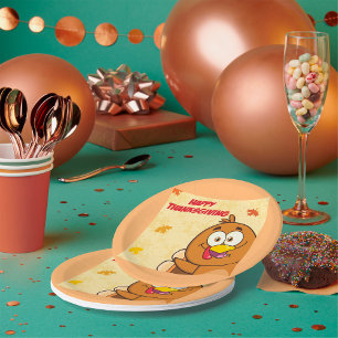 Funny Happy Thanksgiving Paper Plates