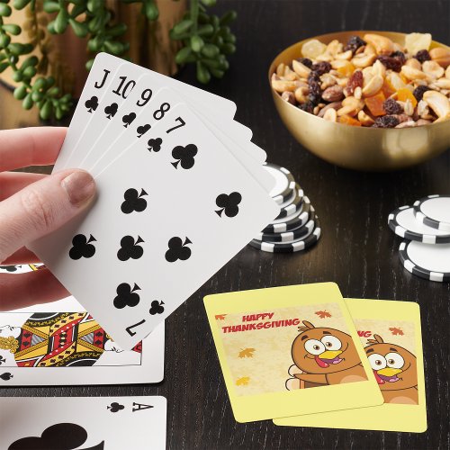 Funny Happy Thanksgiving Playing Cards