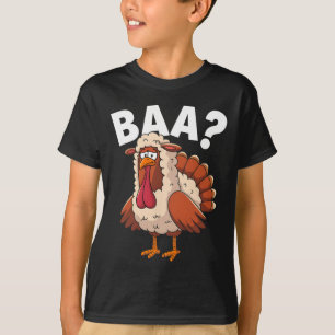 Funny Happy Thanksgiving Turkey A Lamb Costume T-Shirt