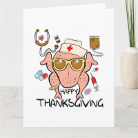 Funny Happy Thanksgiving Turkey Nurse