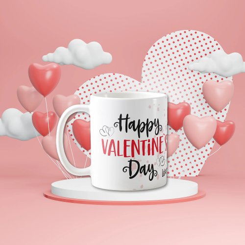 Funny Happy Valentines Day Black Cat Lover Coffee Mug